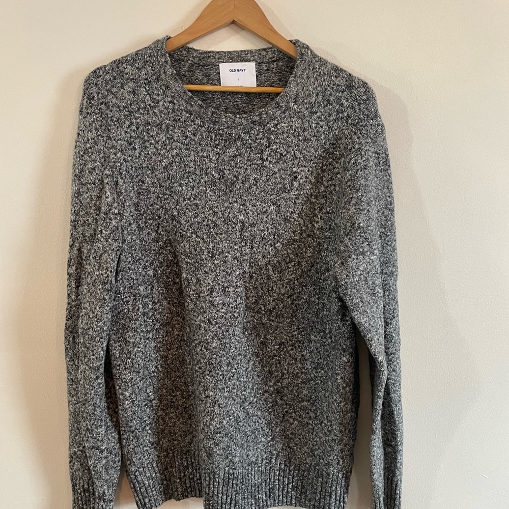 Gray Heathered Sweater | Old Navy Men’s Size L | Great Classic Style